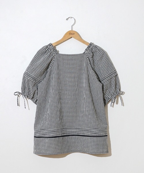 flower（フラワー）の「サマリーチュニック（チュニック・レディース・ブラック/ホワイト・FREE）」の4枚目の写真