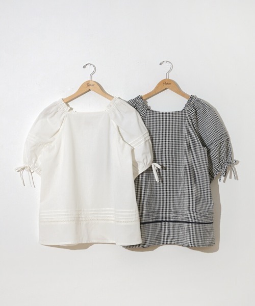 flower（フラワー）の「サマリーチュニック（チュニック・レディース・ブラック/ホワイト・FREE）」の5枚目の写真