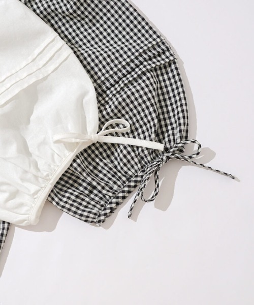 flower（フラワー）の「サマリーチュニック（チュニック・レディース・ブラック/ホワイト・FREE）」の6枚目の写真