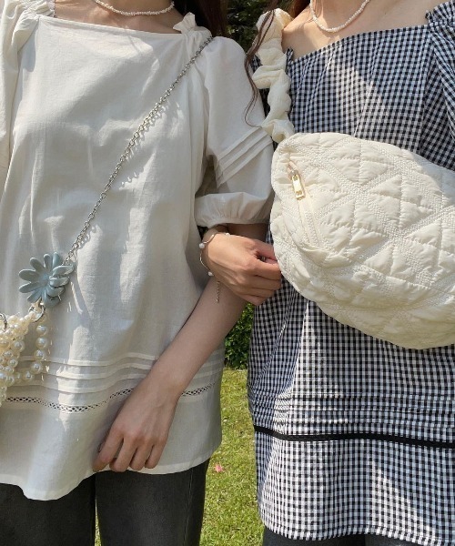 flower（フラワー）の「サマリーチュニック（チュニック・レディース・ブラック/ホワイト・FREE）」の14枚目の写真