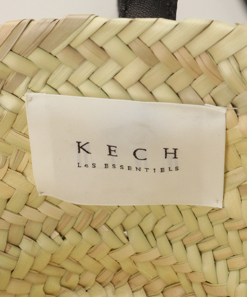 KECH LeS ESSENTIELS（ケッシュルエッセンシャル）の「【KECH LeS ESSENTIELS】RAFFIA LEATHER FLAP MINI（ショルダーバッグ・レディース・ベージュ・FREE）」の10枚目の写真