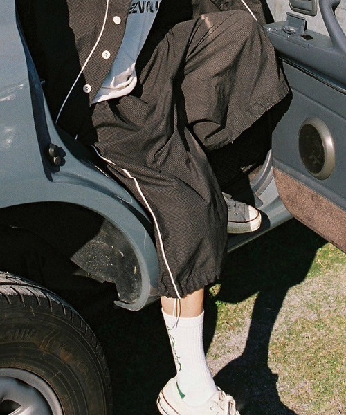 mp12445-Graph Check Cropped Wide Pants クロップドワイドパンツ