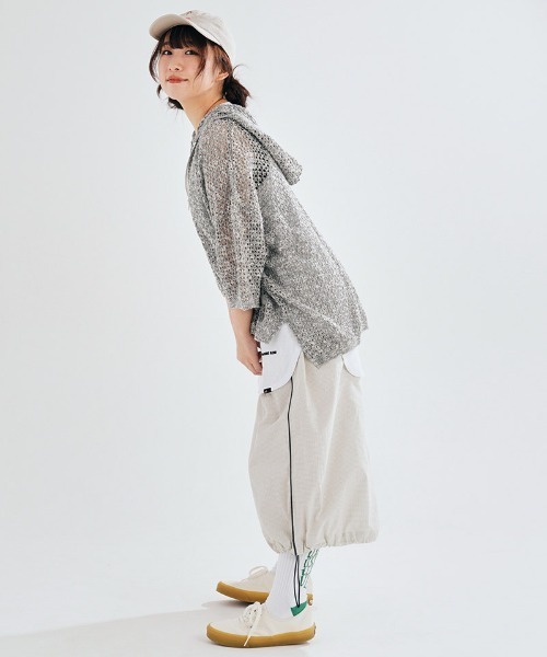 mp12445-Graph Check Cropped Wide Pants クロップドワイドパンツ