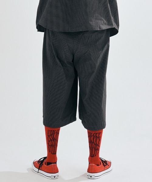 mp12445-Graph Check Cropped Wide Pants クロップドワイドパンツ