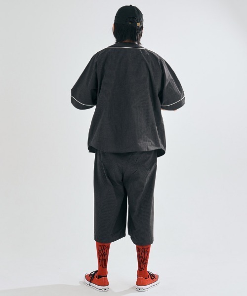 mp12445-Graph Check Cropped Wide Pants クロップドワイドパンツ