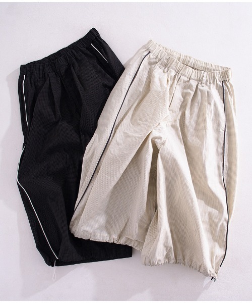 mp12445-Graph Check Cropped Wide Pants クロップドワイドパンツ