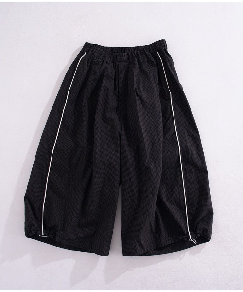 mp12445-Graph Check Cropped Wide Pants クロップドワイドパンツ