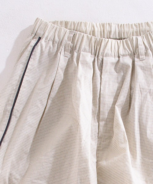 mp12445-Graph Check Cropped Wide Pants クロップドワイドパンツ