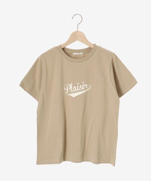 le.coeur blanc(ルクールブラン)の「《手洗い可能》Plaisir発泡プリントロゴTシャツ(Tシャツ/カットソー・レディース・ベージュ/グレー系その他4・38)」の3枚目の写真
