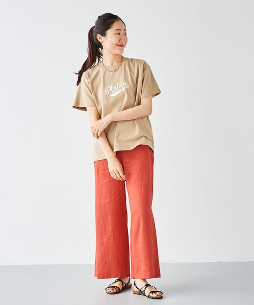 le.coeur blanc(ルクールブラン)の「《手洗い可能》Plaisir発泡プリントロゴTシャツ(Tシャツ/カットソー・レディース・ベージュ/グレー系その他4・38)」の9枚目の写真