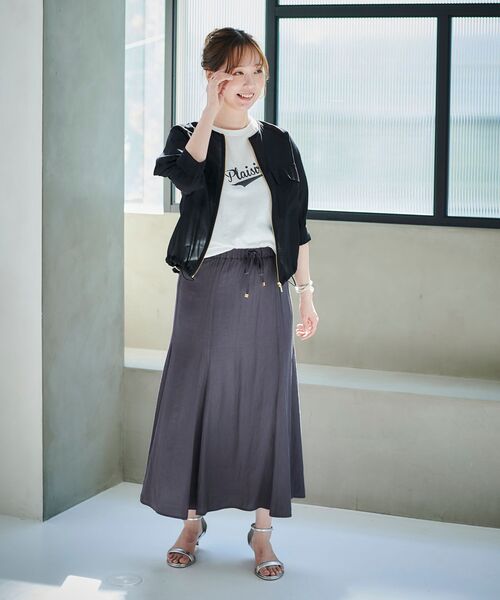 le.coeur blanc(ルクールブラン)の「《手洗い可能》Plaisir発泡プリントロゴTシャツ(Tシャツ/カットソー・レディース・ベージュ/グレー系その他4・38)」の12枚目の写真