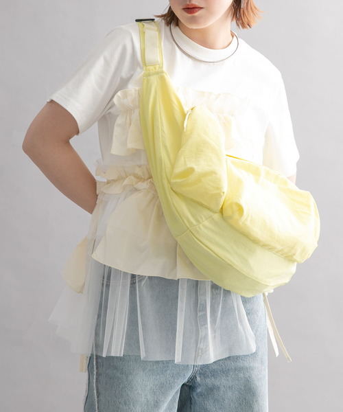 KBF（ケイビーエフ）の「アウトポケットショルダーBAG（ショルダーバッグ・レディース・ネイビー/イエロー/アイボリー・ONE）」の14枚目の写真