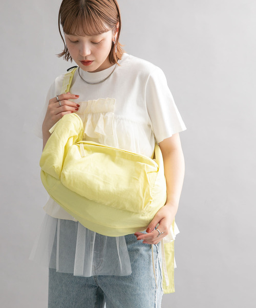 KBF（ケイビーエフ）の「アウトポケットショルダーBAG（ショルダーバッグ・レディース・ネイビー/イエロー/アイボリー・ONE）」の15枚目の写真