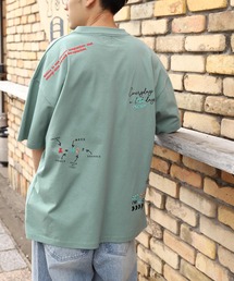__gram.（スペースグラム）の「【_gram.】 落書き 総柄 刺繍 半袖 Tシャツ（Tシャツ/カットソー）」