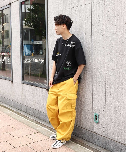 __gram.(スペースグラム)の「【_gram.】 落書き 総柄 刺繍 半袖 Tシャツ(Tシャツ/カットソー・レディース・ブラック/ホワイト/ミント/パープル・MEDIUM/LARGE)」の14枚目の写真