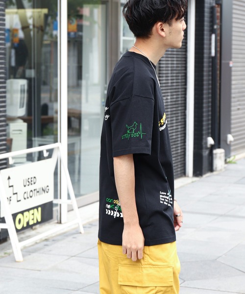 __gram.(スペースグラム)の「【_gram.】 落書き 総柄 刺繍 半袖 Tシャツ(Tシャツ/カットソー・レディース・ブラック/ホワイト/ミント/パープル・MEDIUM/LARGE)」の13枚目の写真