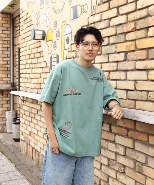 __gram.(スペースグラム)の「【_gram.】 落書き 総柄 刺繍 半袖 Tシャツ(Tシャツ/カットソー・レディース・ブラック/ホワイト/ミント/パープル・MEDIUM/LARGE)」の20枚目の写真