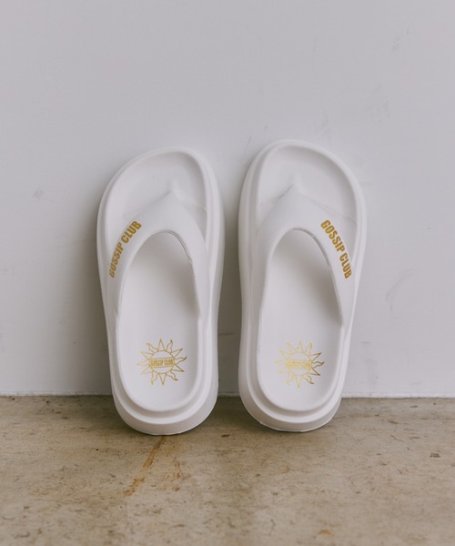 INTER FACTORY（インターファクトリー）の「AINA -オリジナルロゴ入り厚底サンダル　made in INTER FACTORY（サンダル・レディース・ホワイト/ブラック・MEDIUM/SMALL/LARGE）」の8枚目の写真