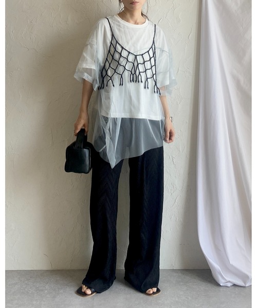 00s Vintage メッシュシアーシャツアーカイブ半袖グランジ
