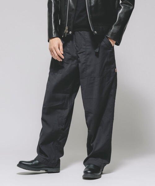 【美品】45R ワイドベイカーパンツ ブラック ビッグシルエット 美品】45R ワイドベイカーパンツ ブラック ビッグシルエット