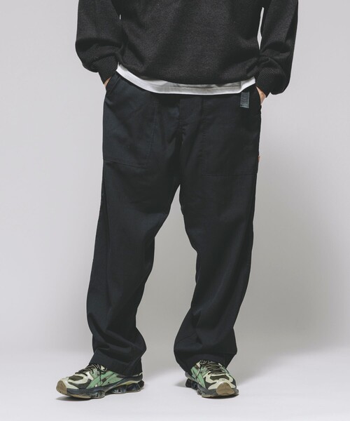 HINSON（ヒンソン）の「HINSON/ヒンソン ワイドテーパードシルエット  ウェービングベルト ベイカースラックスパンツ/クライミングパンツ/スラックス/ベイカーパンツ/ワイドシルエット（スラックス・メンズ・ブラック/チャコールグレー・MEDIUM/LARGE）」の21枚目の写真