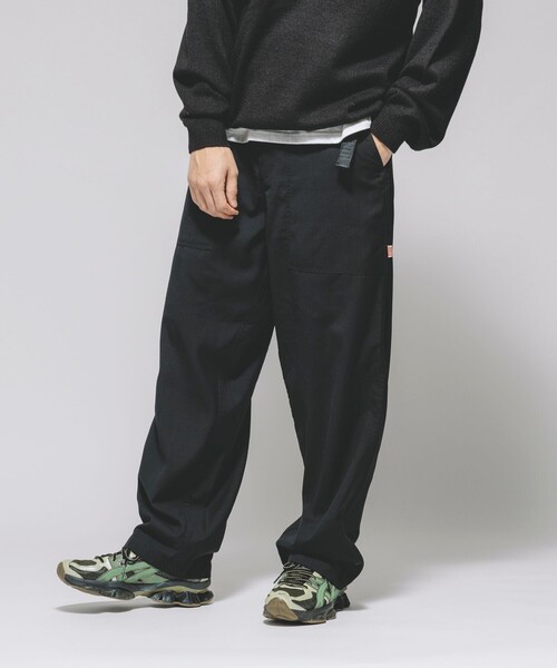 HINSON（ヒンソン）の「HINSON/ヒンソン ワイドテーパードシルエット  ウェービングベルト ベイカースラックスパンツ/クライミングパンツ/スラックス/ベイカーパンツ/ワイドシルエット（スラックス・メンズ・ブラック/チャコールグレー・MEDIUM/LARGE）」の22枚目の写真