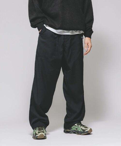 【美品】45R ワイドベイカーパンツ ブラック ビッグシルエット 美品】45R ワイドベイカーパンツ ブラック ビッグシルエット