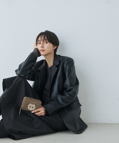 PAUL & JOE ACCESSOIRES(ポールアンドジョーアクセソワ)の「PAUL & JOE ACCESSOIRES (ポール&ジョーアクセソワ)ラウンドファスナー二つ折り財布 PJA-W1082 CAT刺繍(財布・レディース・ネイビー/ブラウン・FREE)」の18枚目の写真