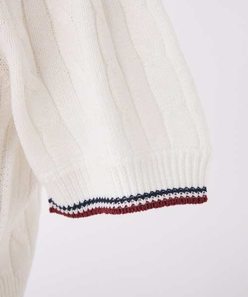 one after another NICE CLAUP(ワンアフターアナザーナイスクラップ)の「ワンポイント刺繍ダブルジップニット(ニット/セーター・レディース・オフホワイト/ピンク/ネイビー/ブラック/ホワイト系その他・FREE)」の9枚目の写真