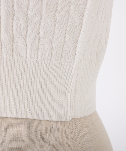 one after another NICE CLAUP(ワンアフターアナザーナイスクラップ)の「ワンポイント刺繍ダブルジップニット(ニット/セーター・レディース・オフホワイト/ピンク/ネイビー/ブラック/ホワイト系その他・FREE)」の11枚目の写真