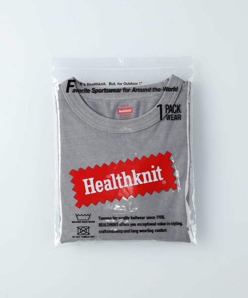 Healthknit(ヘルスニット)の「Healthknit(ヘルスニット)【レディース】クルーネック半袖Tシャツ(Tシャツ/カットソー・レディース・グレー/ライトイエロー/ライム/ライトピンク/サックスブルー・L/M/XL)」の6枚目の写真