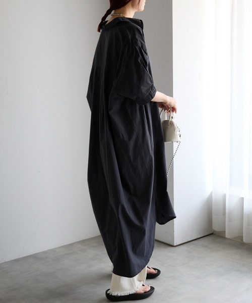 Fizz（フィズ）の「【Fizz/フィズ】　コットンポプリンシャツワンピース（シャツワンピース・レディース・ブルー/チャコール/ホワイト/ライトカーキ・M）」の17枚目の写真