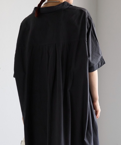 Fizz（フィズ）の「【Fizz/フィズ】　コットンポプリンシャツワンピース（シャツワンピース・レディース・ブルー/チャコール/ホワイト/ライトカーキ・M）」の13枚目の写真