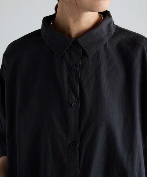 Fizz（フィズ）の「【Fizz/フィズ】　コットンポプリンシャツワンピース（シャツワンピース・レディース・ブルー/チャコール/ホワイト/ライトカーキ・M）」の11枚目の写真