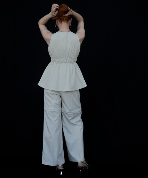 JOSE MOON（ジョゼムーン）の「POCKET JUMP SUITS/ポケットジャンプスーツ（つなぎ/オールインワン・レディース・ホワイト/ブラック・36/38）」の12枚目の写真