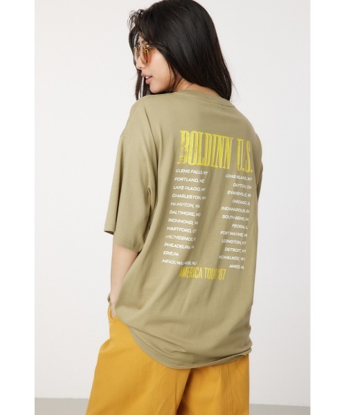 RODEO CROWNS WIDE BOWL(ロデオクラウンズワイドボウル)の「TOURS 5分袖トップス(Tシャツ/カットソー・レディース・カーキ/オフホワイト/チャコールグレー・FREE)」の11枚目の写真