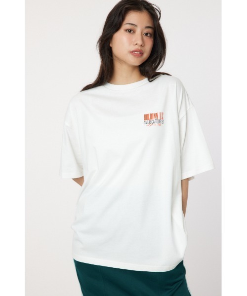 RODEO CROWNS WIDE BOWL(ロデオクラウンズワイドボウル)の「TOURS 5分袖トップス(Tシャツ/カットソー・レディース・カーキ/オフホワイト/チャコールグレー・FREE)」の15枚目の写真