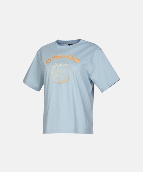 METROCITY（メトロシティ）の「【メトロシティ】綿100％ La Vita E Bella プリントTシャツ 半袖 レトロ（Tシャツ/カットソー・レディース・グレー/ネイビー/ピンク/イエロー/ライトブルー・M/L）」の13枚目の写真