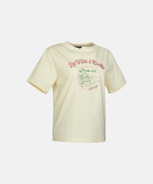 METROCITY（メトロシティ）の「【メトロシティ】綿100％ La Vita E Bella プリントTシャツ 半袖 レトロ（Tシャツ/カットソー・レディース・グレー/ネイビー/ピンク/イエロー/ライトブルー・M/L）」の21枚目の写真