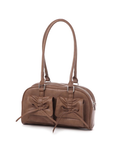 LAKOLE（ラコレ）の「シャーリングリボンハンドバッグ / 138974（ハンドバッグ・レディース・オフホワイト/ブラック/ブラウン・FREE）」の5枚目の写真