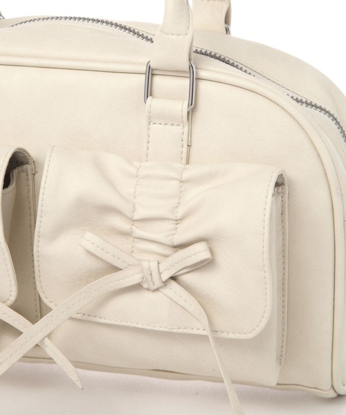 LAKOLE（ラコレ）の「シャーリングリボンハンドバッグ / 138974（ハンドバッグ・レディース・オフホワイト/ブラック/ブラウン・FREE）」の15枚目の写真