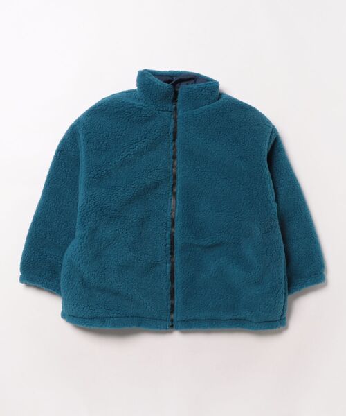 EAST END HIGHLANDERS（イーストエンドハイランダーズ）の「East End Highlanders / リバーシブルボアブルゾン<100-120cm>（ブルゾン・キッズ・ホワイト/ターコイズブルー・110/120/100）」の4枚目の写真