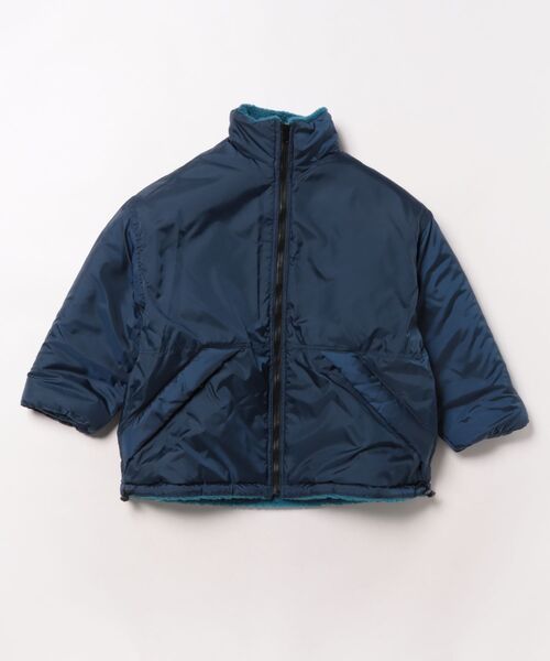 EAST END HIGHLANDERS（イーストエンドハイランダーズ）の「East End Highlanders / リバーシブルボアブルゾン<100-120cm>（ブルゾン・キッズ・ホワイト/ターコイズブルー・110/120/100）」の2枚目の写真