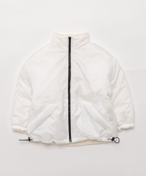 EAST END HIGHLANDERS（イーストエンドハイランダーズ）の「East End Highlanders / リバーシブルボアブルゾン<100-120cm>（ブルゾン・キッズ・ホワイト/ターコイズブルー・110/120/100）」の6枚目の写真