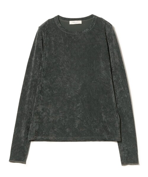 Demi-Luxe BEAMS(デミルクス ビームス)の「トリアセテート ベロア ロングスリーブ Tシャツ(Tシャツ/カットソー・レディース・ホワイト系その他5/チャコールグレー・ONE SIZE)」の17枚目の写真