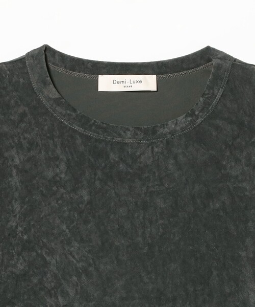Demi-Luxe BEAMS(デミルクス ビームス)の「トリアセテート ベロア ロングスリーブ Tシャツ(Tシャツ/カットソー・レディース・ホワイト系その他5/チャコールグレー・ONE SIZE)」の18枚目の写真
