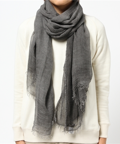 ESTNATION（エストネーション）の「Faliero Sarti ストール（ストール/ショール・メンズ・チャコールグレー/ベージュ/オリーブ・FREE）」の4枚目の写真