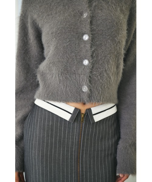 MIEL CRISHUNANT（ミエルクリシュナ）の「【累計お気に入り数2.8万人突破】ふわふわシャギークルーネックカーディガン（カーディガン/ボレロ・レディース・グレー/ブラック/ライトピンク・FREE）」の21枚目の写真