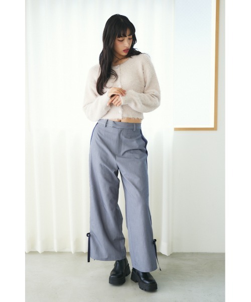 MIEL CRISHUNANT（ミエルクリシュナ）の「【累計お気に入り数2.8万人突破】ふわふわシャギークルーネックカーディガン（カーディガン/ボレロ・レディース・グレー/ブラック/ライトピンク・FREE）」の14枚目の写真