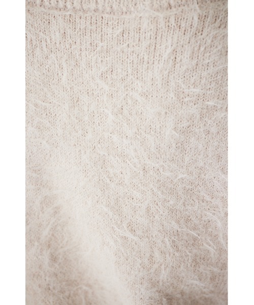 MIEL CRISHUNANT（ミエルクリシュナ）の「【累計お気に入り数2.8万人突破】ふわふわシャギークルーネックカーディガン（カーディガン/ボレロ・レディース・グレー/ブラック/ライトピンク・FREE）」の6枚目の写真